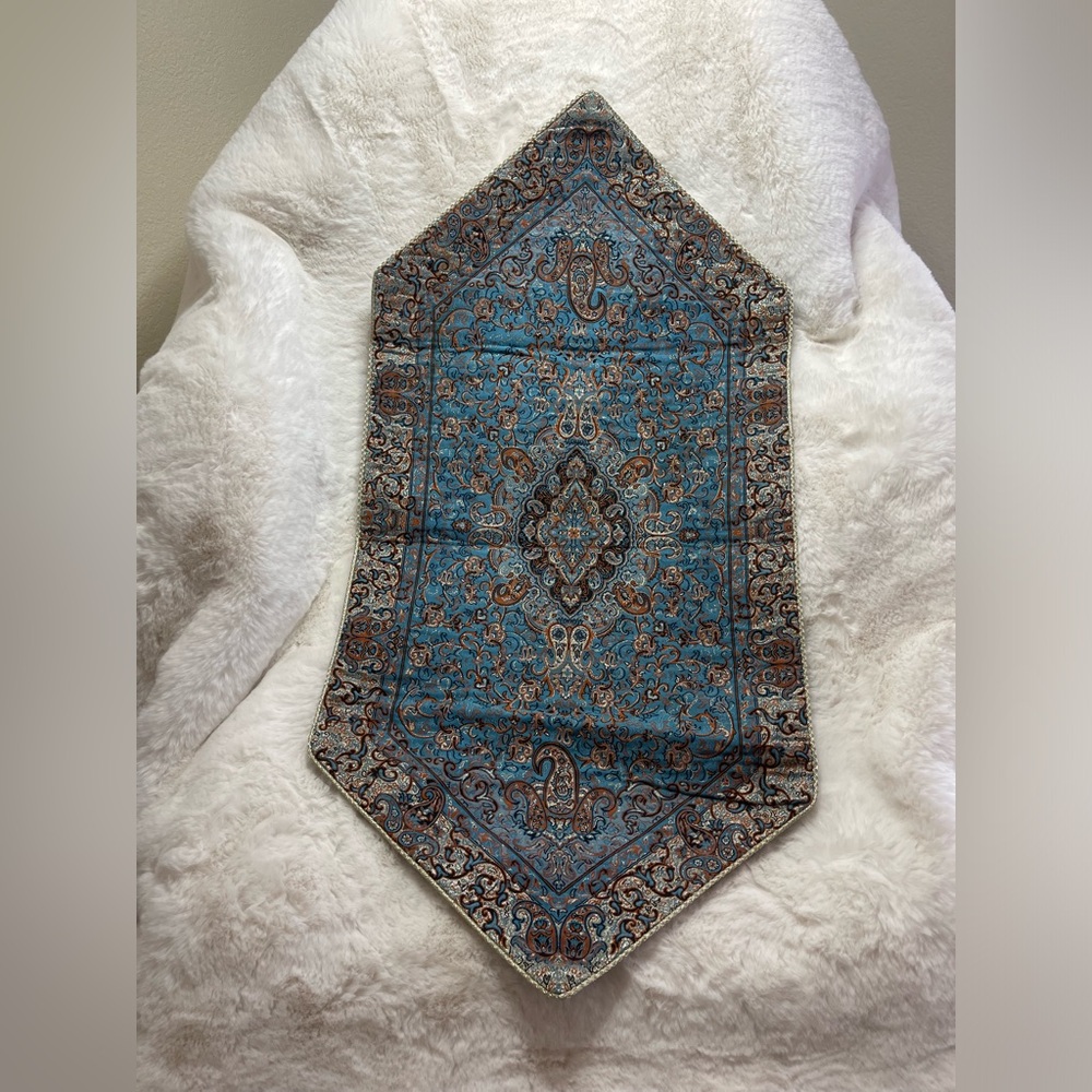 Blue Termeh Table runner. New - Picture 1 of 1